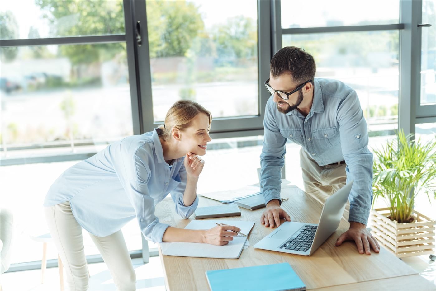 Leaders reviewing assessment results