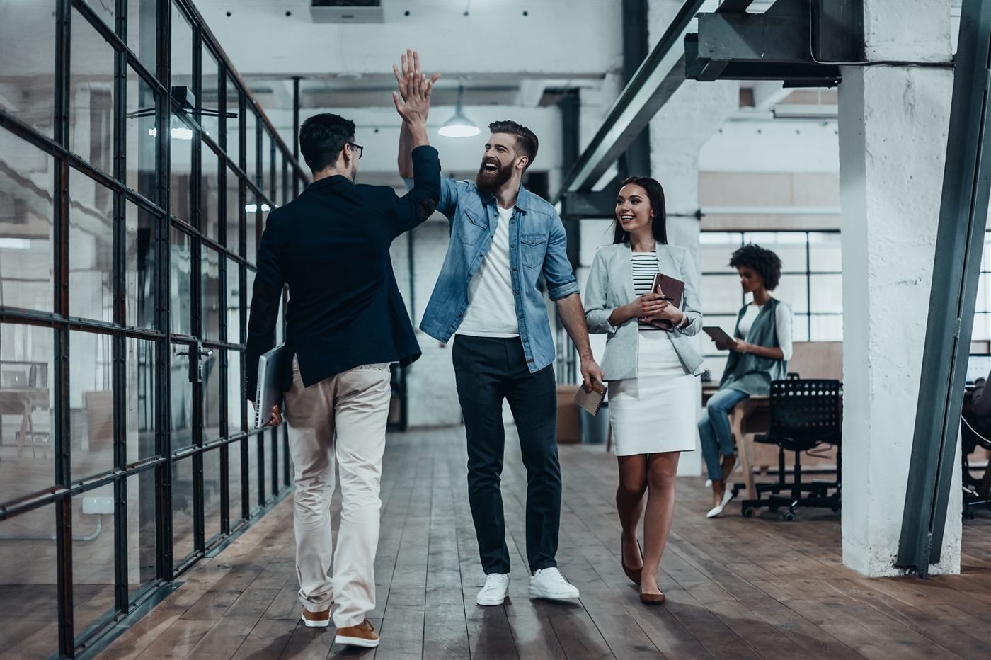 Leaders reviewing workforce data