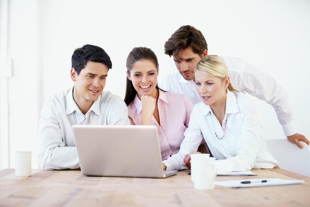 Leaders reviewing assessment results